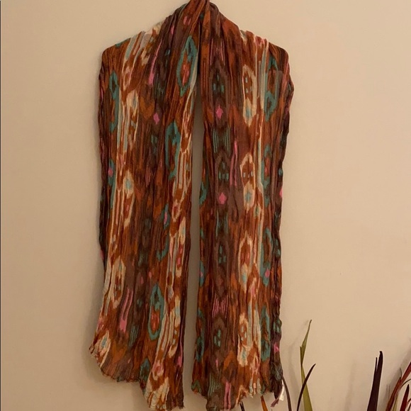 EUC H&M multi colored brown scarf/wrap 72” - Picture 1 of 5
